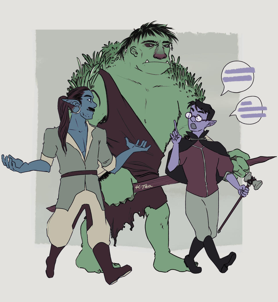 dnd characters (colored sketch)