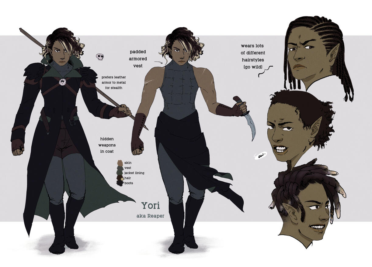 character reference sheet