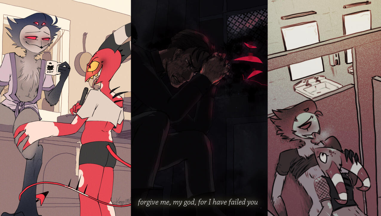 scene (illustration) such as from a story or fanfic I accept both sfw and nsfw